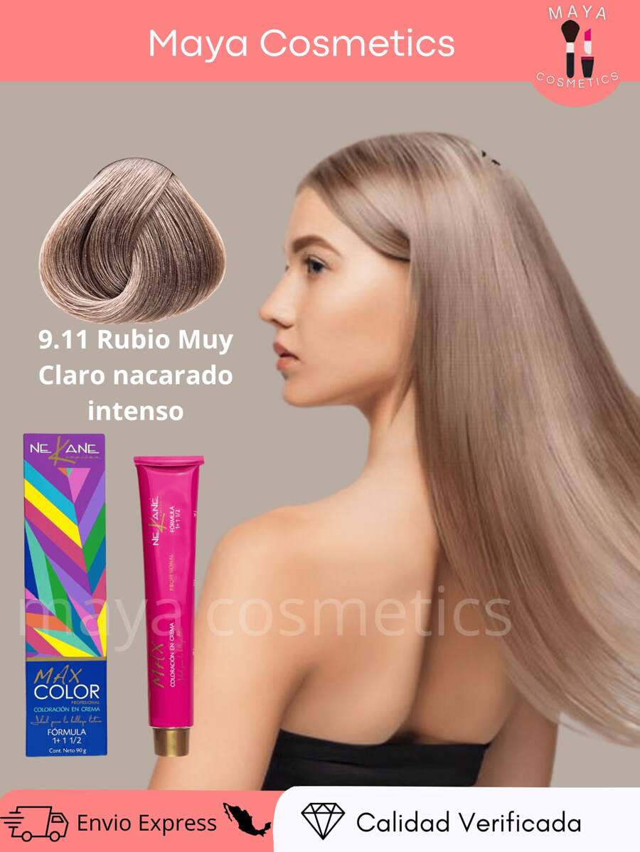 NEKANE Professional Permanent Cream Hair Color, Excellent For Gray Coverage, 90g Tube + 20 Vol. Peroxide. Halloween - 9.11極淡珠光濃金色 - 查看 1