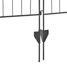 Outsunny Garden Decorative Fence Panel, 4 Pack, 44 X 36-Inch, Linear Length 12 Feet, Steel Border Folding Fence For Garden Landscaping - Black - View 8