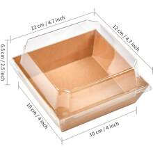 Caja Para Postres, Galletas, Dulces, 50 Unidades - Marrón - Ver 2