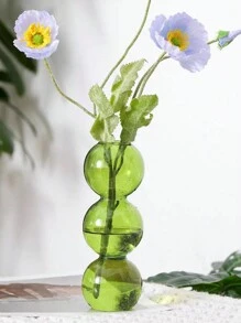 1pc Ombre Bubble Glass Vase (2.47oz/3 Balls, 2.82oz/4 Balls), Lightweight Glass Material, Office, Home, Outdoor, Niche Decor, Photography, Bedroom, Dorm, Craft Gift For Friends, Parents, Colleagues
