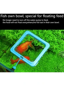 2pcs Fish Feeding Rings, Floating Fish Food Feeder Dish, Blue Round Shape With Suction Cup, Easy To Install In Aquarium, Suitable For Betta, Goldfish, Etc. - Multicolor - View 3