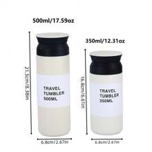 1pc Japanese Style Vacuum Original Harajuku Coffee Cup, Portable Creative Coffee Cup, 500ml/17.59oz Or 350ml/12.31oz, Select Your Preferred Size Back To School