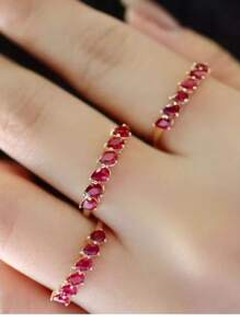 0.8ct Genuine Pigeon Blood Ruby Solitaire Ring In  Diamond