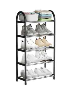 SHOE RACK 5 Tiers Multipurpose 10 Pairs Portable Shoe Organizer GALERIADDD New Good Quality From 2025 - BLACK - View 4