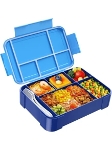 1PC Leak Proof Bento Lunch Box, 6 Compartment Bento Lunch Box For Kids, 1330ML Bento Lunch Container For Adults And Kids, Large Size, Easy To Clean, Kids Lunch Box,Microwave, Dishwasher And Freezer Are Available(Two Styles Are Sent Randomly) - 1 Item - View 8