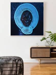 1幅定制无框帆布艺术印刷海报，大尺寸正方形帆布墙画，房间装饰材料，客厅沙发背景装饰，走廊装饰，家居装饰，卧室装饰，浴室装饰，房间装饰，办公室装饰，学校装饰，艺术礼品，PVC硬管包装，节日日历，家居装饰客厅 - 彩色 - 查看 4