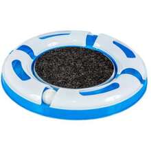 Interactive Round Cat Scratcher For Relaxing With Meow Ball Jel Plast - 青碧色 - 查看 2