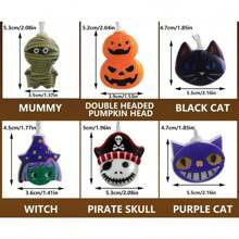 1 pièce 10/20/40 LED Guirlandes lumineuses de décoration d'Halloween - Citrouille, Fantôme, Araignée, Momie, Décoration de vacances et de maison, Décoration d'Halloween, Décoration de chambre, Décoration de jardin d'Halloween pour cadeau, Décoration de fête des fées, Décoration de festival