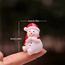 1pc Người tuyết Giáng sinh thu nhỏ Cảnh tuyết Trang trí, Trang trí phòng Ông già Noel bằng nhựa, Giáng sinh - Nhiều màu - Xem 45