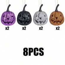 Colorful Mini Hanging Skull Decorations - Halloween Foam Hanging Skull Decor - Halloween Hanging Ornaments For Halloween Party,Christmas - Multicolor - View 13