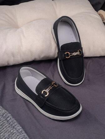 2024 Boys' Casual Loafer Flat Shoes, Outdoor Slip-On Shoes