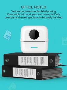 STONEGO Portable Mini Printer Home Small Printer Can Be Connected To The Phone Bluetooth Smart Inkless Printer Label Printer (Contains: 6 Rolls Of Thermal Paper + 5 Rolls Of Self-Adhesive + 3 Rolls Of Color Printing Paper) - White (6 Rolls Of Thermal Paper + 5 Rolls Of Sticker Paper + 3 Rolls Of Colored Paper) - View 5