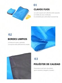 1 pieza 140*200CM Alfombra de playa al aire libre, alfombra a prueba de arena y humedad, alfombra de picnic portátil, alfombra de piso impermeable, mini manta de sofá ligera plegable para acampar, alfombra de piso de tienda