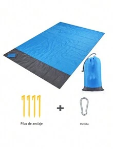 1 pieza 140*200CM Alfombra de playa al aire libre, alfombra a prueba de arena y humedad, alfombra de picnic portátil, alfombra de piso impermeable, mini manta de sofá ligera plegable para acampar, alfombra de piso de tienda