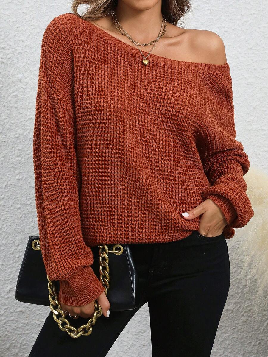 Women's Autumn/Winter Casual Solid Color Fashionable Backless Sweater Top Suitable For Daily Wear And Commuting - Multicolor - View 1