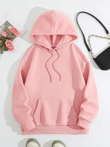 Christmas Declarations, Custom Christmas Event Costumes, Winter Women's Wear, Custom Personalized Women's Hoodies And Sweatshirts - Add Your Own Text (Slogan/Logo/Declaration/Life Motto/Attitude/Internet Meme/) To Design Your Own Personalized Prints, Logos | Business | Wedding Gifts | Party Costumes | Birthday Gifts | Halloween Costumes | Christmas Costumes, Custom T-Shirts, Custom Text Casual Spring - Baby Pink - View 3