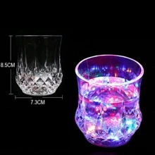 1個多色led光玻璃杯,適用於婚禮派對,發光菠蘿杯,色彩變化酒吧閃爍杯,塑料感應杯 - 無色 - 查看 12