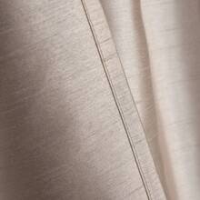 1pc Solid Color Faux Silk Rod Pocket Short Window Curtain, Coffee