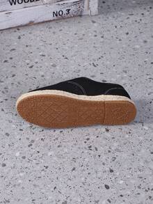 女士休闲防滑帆布耐穿针织透气平底乐福鞋