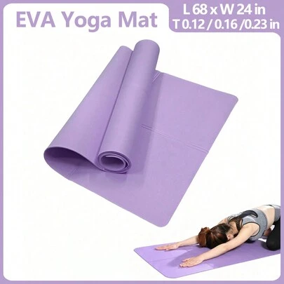 1 件 173 厘米 X 61 厘米 EVA 瑜伽垫、普拉提运动垫、纯色健身垫，适合家庭使用