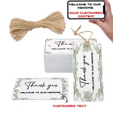 Pack Of Customized Gift Tags, With String, Modern Simple Wedding Favor Tags 1.7 X 3.5 Inches,Christmas