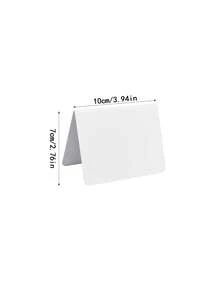6pcs White Seating Cards, Tableware Placement Name Cards, Blank Seating Cards, Guest Cards, Tabletop Message Boards, Tabletop Signs V-Shaped Table Cards, Price Labels,White Board,Whiteboard - Multicolor - View 3