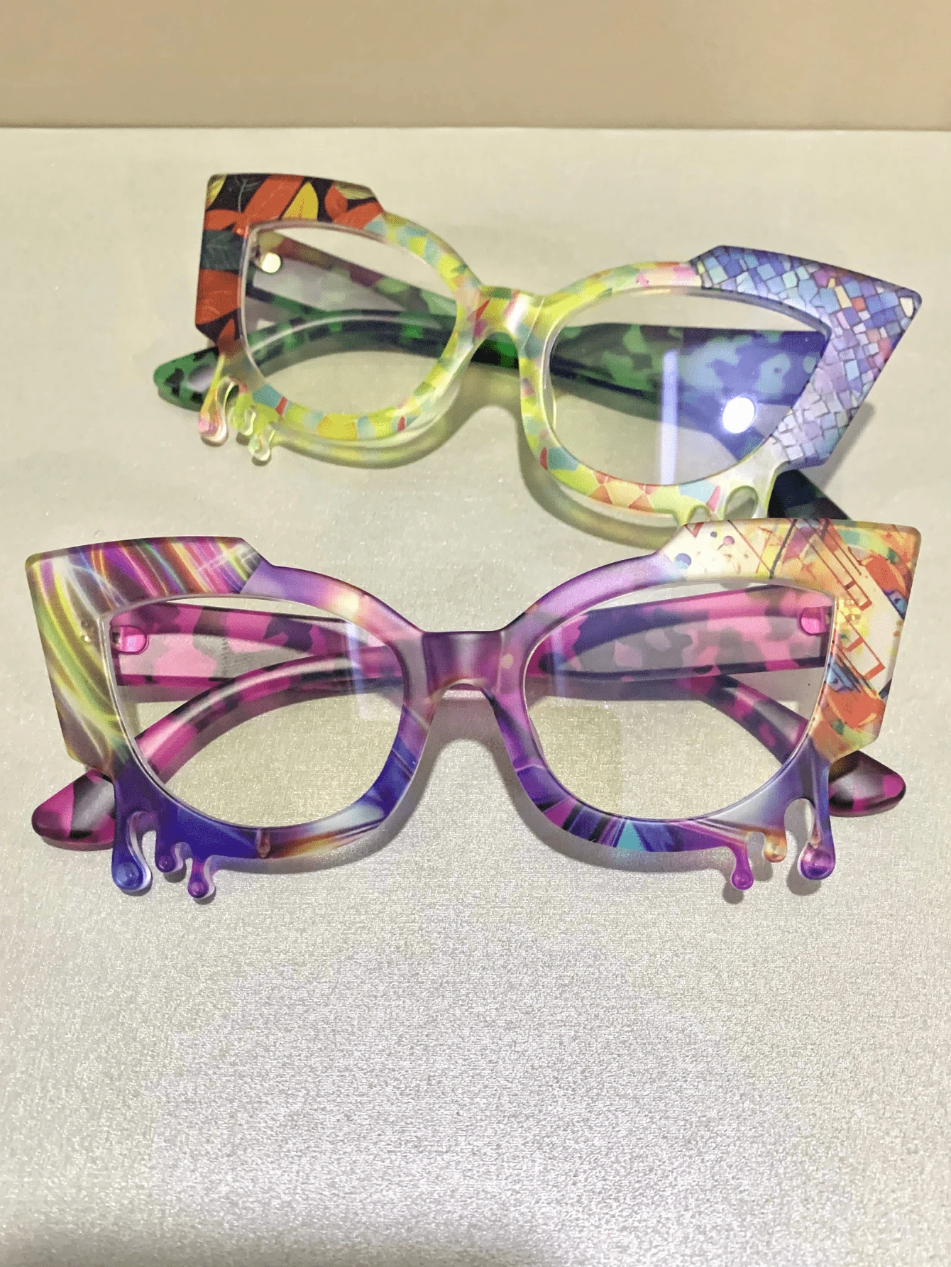 Novelty Cat Eye Blue Light Glasses Non-Prescription Glasses - Full Rim ...