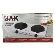 Electric Stove 220v Cooktop Induction 2000w 2 Burners Bak BK-FCE702-220 White - trắng - Xem 3