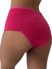 Kit 2 Women's Double Flare Panties High Waist Belly Panties - Multicolor - View 5