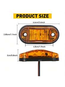 4pcs Truck LED Side Marker Lights 2LED Turn Signal Lights Yellow Blue White Green Red Car Warning Lights Tail Lights ﻿ - 4pcs - View 4
