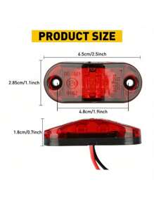 4pcs Truck LED Side Marker Lights 2LED Turn Signal Lights Yellow Blue White Green Red Car Warning Lights Tail Lights ﻿ - 4pcs - View 3