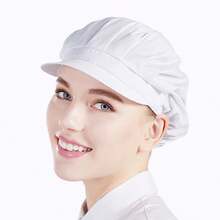 1 件装厨师帽 - 厨房烘焙厨师烹饪网成人食品服务帽万圣节 - 彩色 - 查看 9