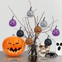 Colorful Mini Hanging Skull Decorations - Halloween Foam Hanging Skull Decor - Halloween Hanging Ornaments For Halloween Party,Christmas - Multicolor - View 10