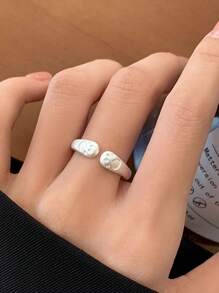 1pc Summer Broken Ice Blue Butterfly Open Ring