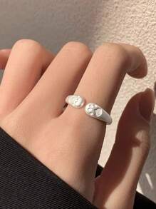 1pc Summer Broken Ice Blue Butterfly Open Ring