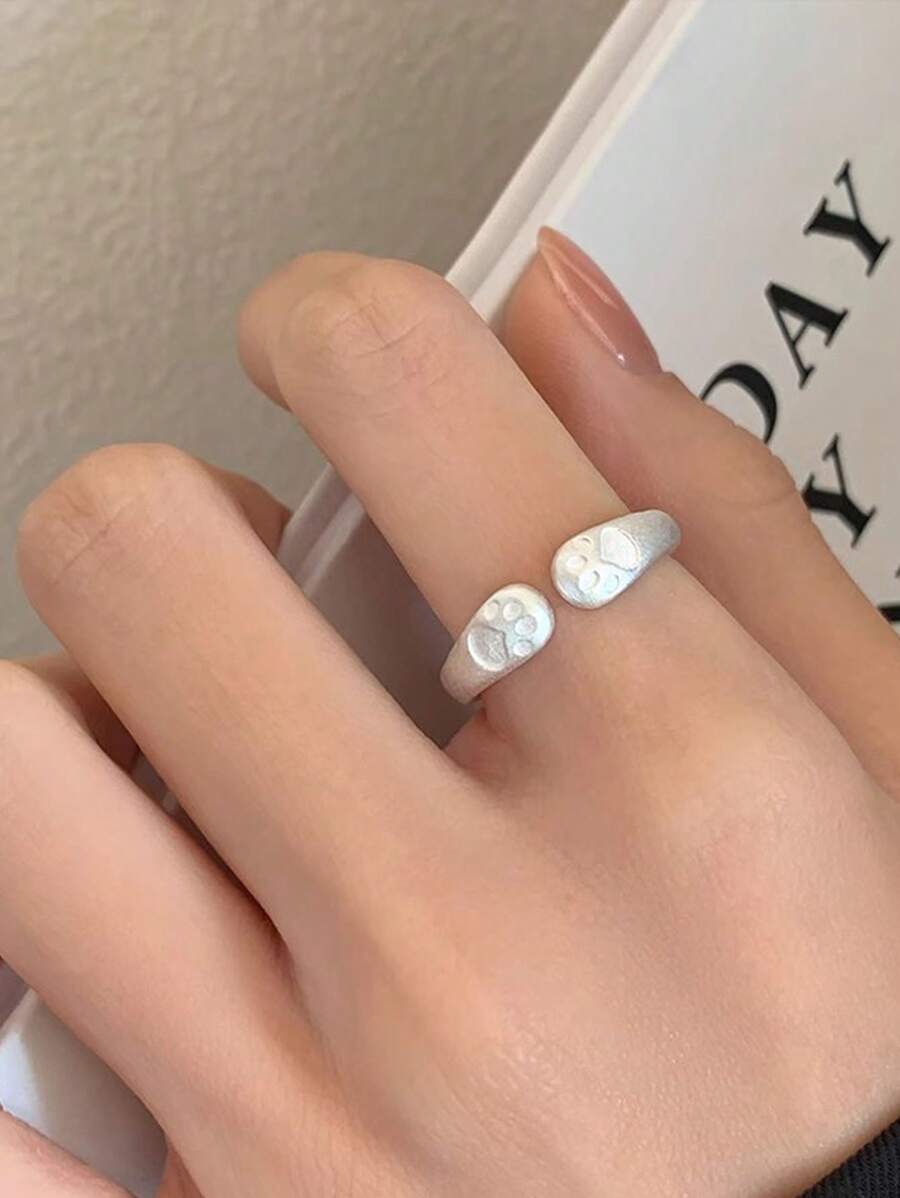 1pc Summer Broken Ice Blue Butterfly Open Ring
