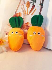 1pc Pet Dog Plush Sound Toy, Pets Cat Carrot Plush Toy, For Pet Use Only