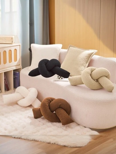 1 件纯色结饰创意抱枕。创意抱枕靠垫简约纯色北欧风格。细腻透气，亲肤柔软，温暖幸福，沙发，客厅，卧室，办公室，装饰。可爱的创意风格。节日礼物。轻奢奢华，高端品味。