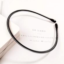 1/2 PCS Metal Hair Band For Men Headband Women Hair Bands Men Unisex Black Wavy Spring Outdoor Sports Headbands For Men's Hair Band Hoop Clips Women Accessories Simple Elastic Non Slip Head Band Headwear - Black - View 13