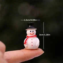 1pc Người tuyết Giáng sinh thu nhỏ Cảnh tuyết Trang trí, Trang trí phòng Ông già Noel bằng nhựa, Giáng sinh - Nhiều màu - Xem 22