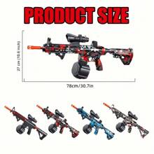 Blaster Gun, Electric Ball Blaster, RunRest High Gun Performance Cool Toy Gun, Rechargeable Splatter Ball Toys For Outdoor Activities Shooting Game Party Favors.Christmas And New Year Gift - Multicolor - View 4