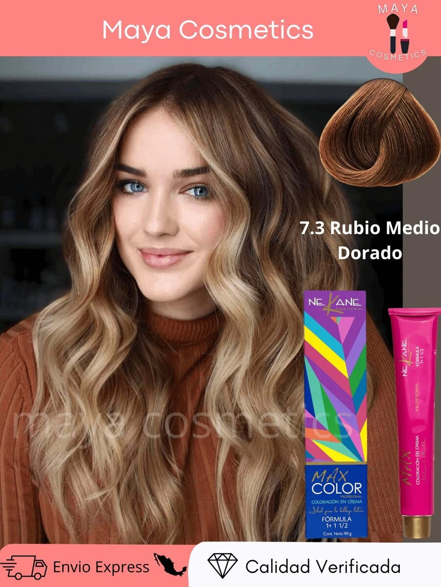 NEKANE Professional Permanent Cream Hair Color, Excellent For Gray Coverage, 90g Tube + 20 Vol. Peroxide. Halloween - 7.3 中等金色金髮 - 查看 1