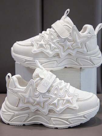 儿童系带低帮运动鞋2025秋季新款学生小白鞋女童儿童休闲运动鞋