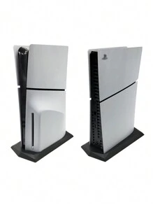 1 pieza Consola de juegos PlayStation 5 Slim versión con unidad óptica, accesorio de base de soporte para enfriamiento, soporte vertical delgado - Negro - Ver 3