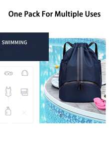 大容量篮球背包，防水设计，干湿分离，抽绳口袋，便携式运动篮球收纳包，适合日常运动、户外活动、节日和生日礼物，运动必备品