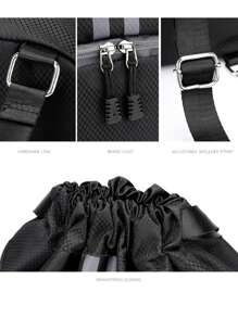 大容量篮球背包，防水设计，干湿分离，抽绳口袋，便携式运动篮球收纳包，适合日常运动、户外活动、节日和生日礼物，运动必备品