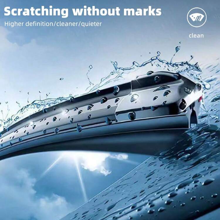 Universal Double Rubber Strip Wiper Blade J U-Shaped Hook 14 "16" 17 "18" 19 "20" 21 "22" 24 "26" Windshield Rubber Automotive Parts - Black - View 4