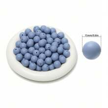 42Pcs Silicone Beads 15MM Round Bead For Jewelry Making To Make Bracelets DIY Keychain Necklace Jewelry Accessories And Round Silicone Beads For Pens