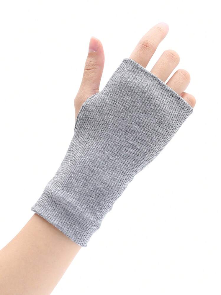 Zhenyanyouyun 1 par unisex utomhussport varma fingerlösa handskar, anti-halk andas cykelhandskar för vintern - Multifärgad - Visa 8