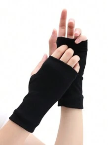 Zhenyanyouyun 1 Pair Unisex Outdoor Sport Warm Fingerless Gloves, Anti-Slip Breathable Cycling Gloves For Winter - Multicolor - View 3